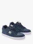 DC Shoes Kids' Pure Elastic Leather Trainers, Navy/White