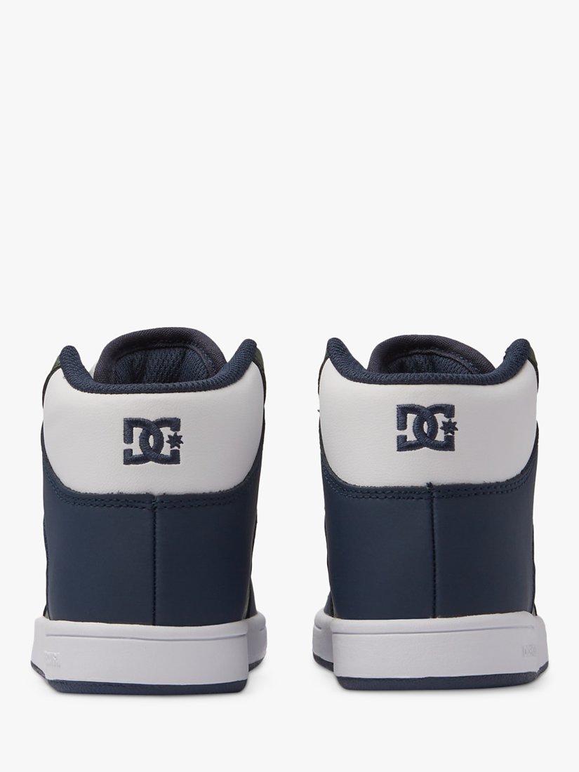 Product image 5 of 8, which shows DC Shoes Kids' Manteca High Top Leather Trainers, Navy/Green, 3