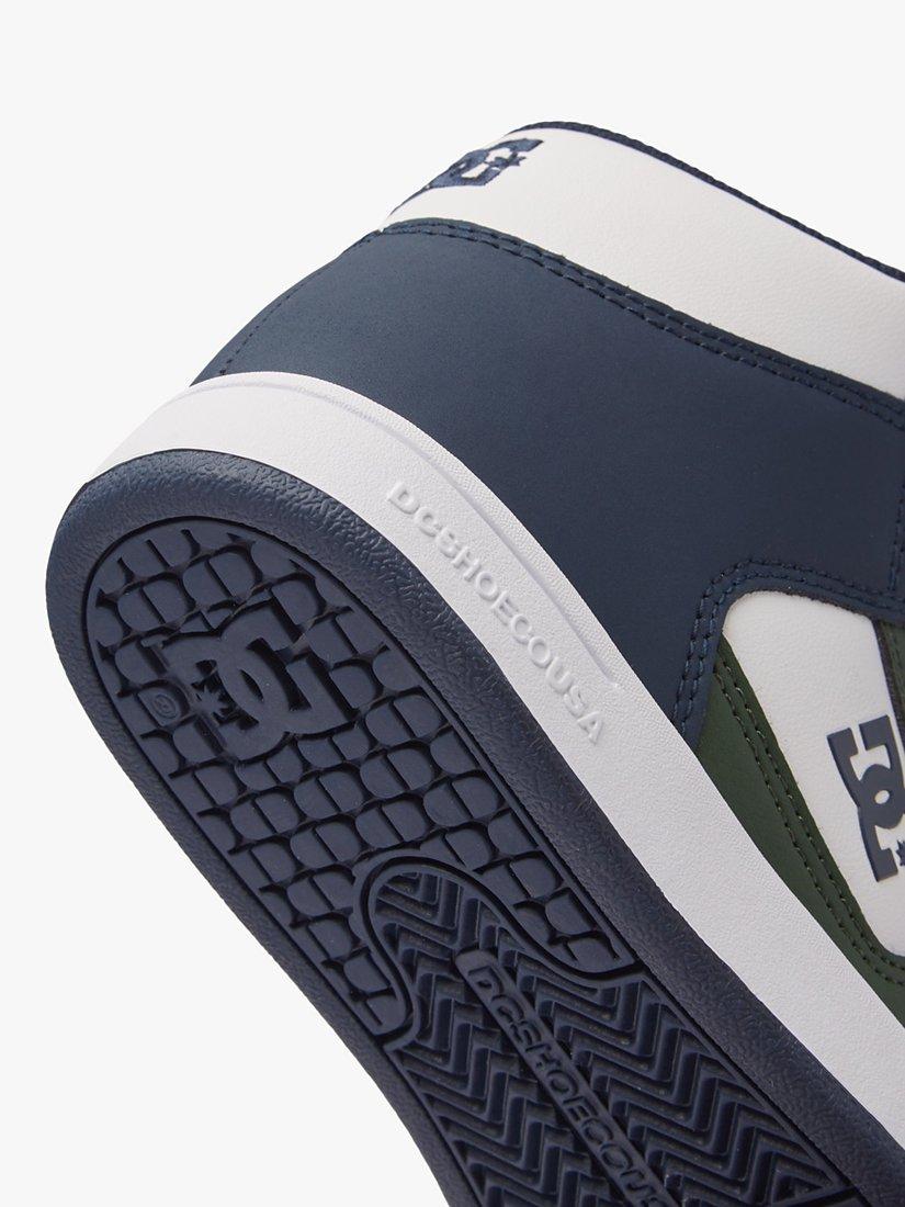 Product image 8 of 8, which shows DC Shoes Kids' Manteca High Top Leather Trainers, Navy/Green, 3