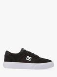 DC Shoes Kids' Teknic Leather Trainers, Black/White