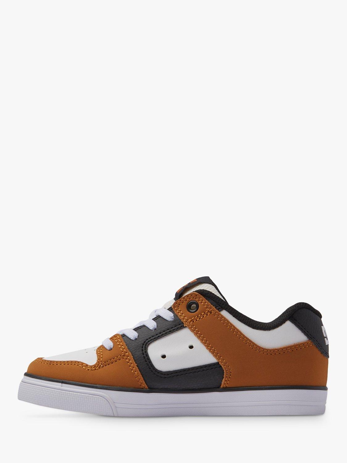 Product image 6 of 8, which shows DC Shoes Kids' Pure Elastic Leather Trainers, Wheat/White, 1