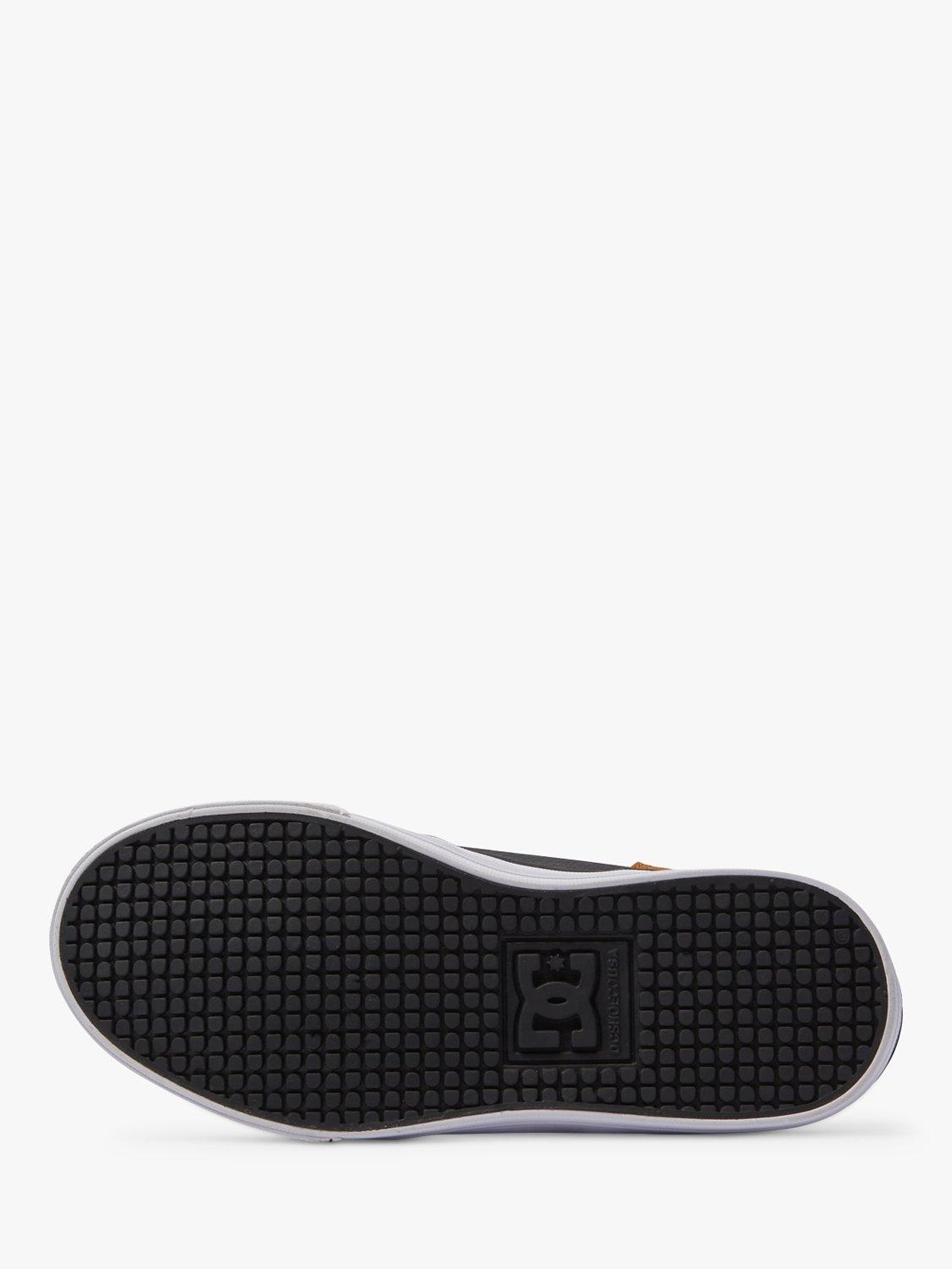 Product image 8 of 8, which shows DC Shoes Kids' Pure Elastic Leather Trainers, Wheat/White, 1