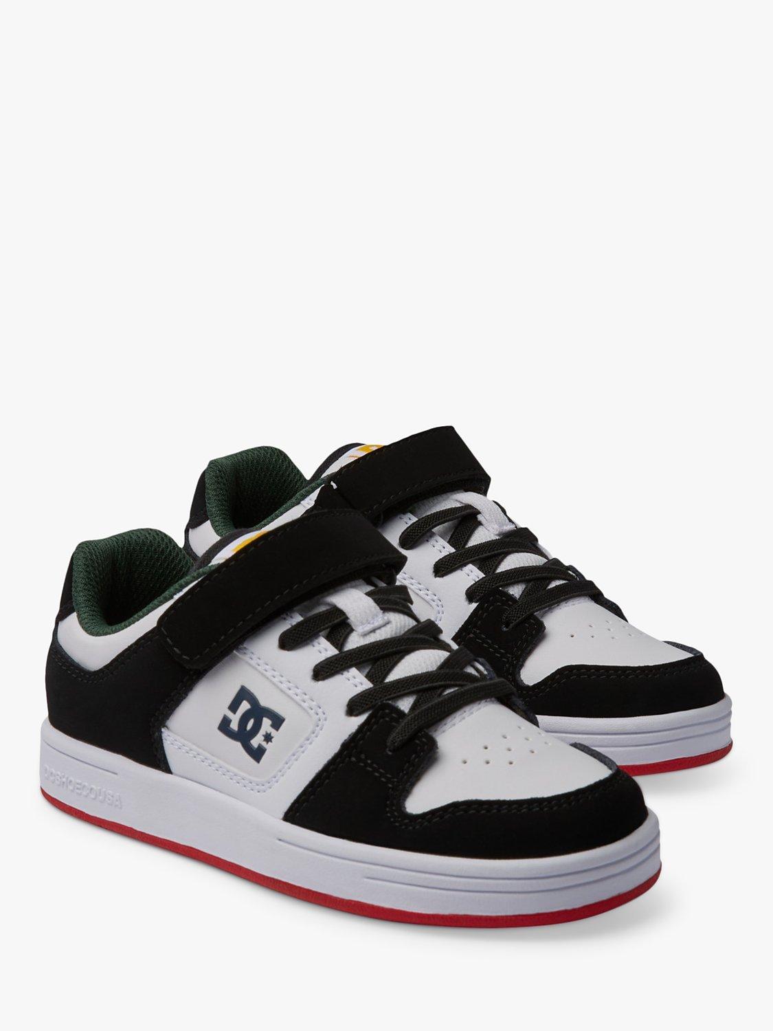 Product image 2 of 8, which shows DC Shoes Kids' Manteca Leather Trainers, White/Black, 5