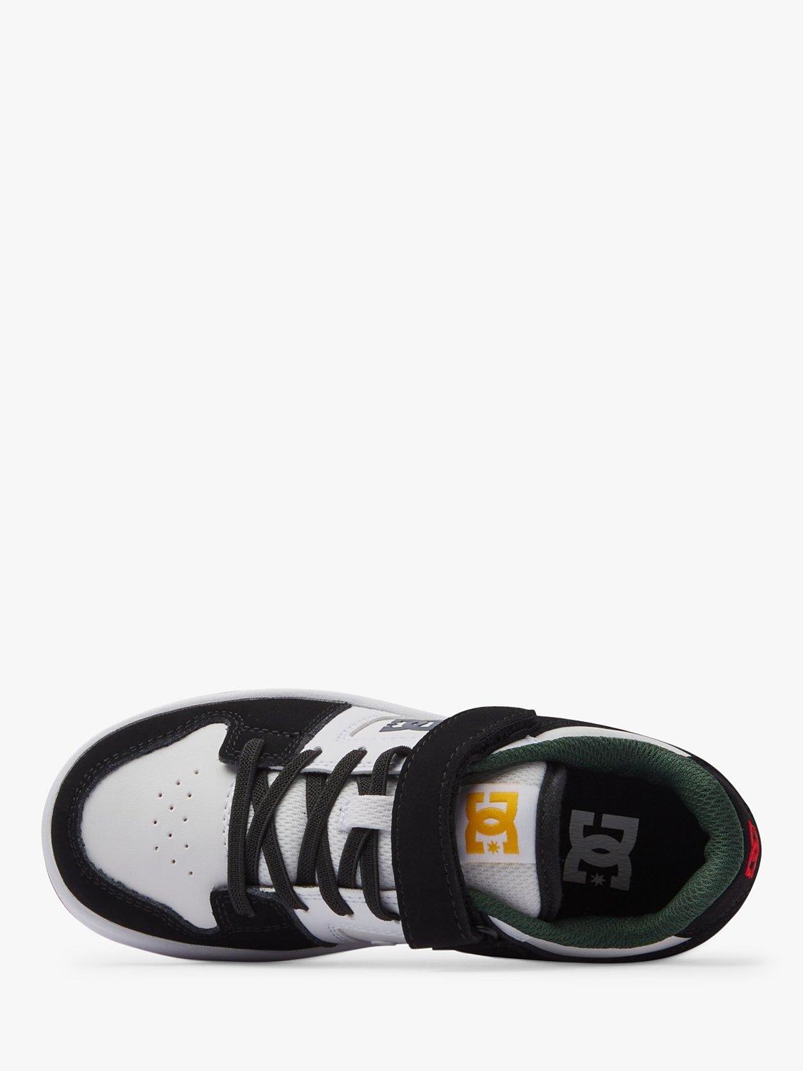 Product image 4 of 8, which shows DC Shoes Kids' Manteca Leather Trainers, White/Black, 5