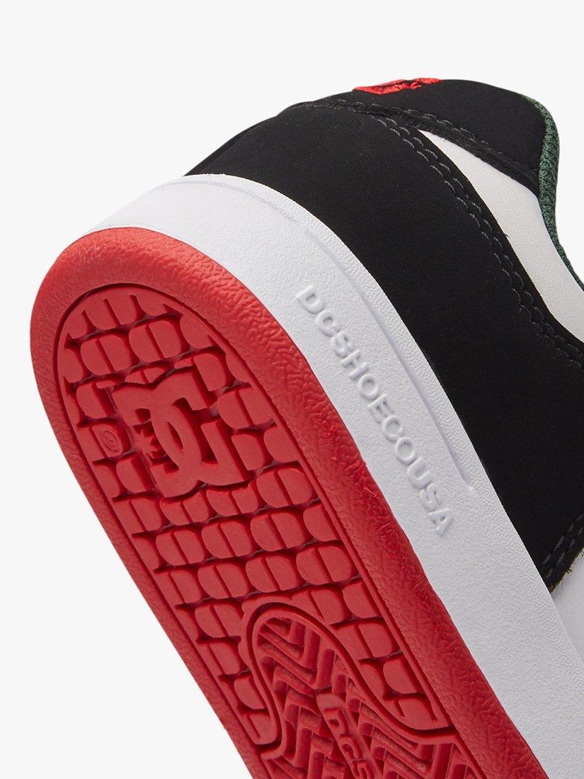Product image 8 of 8, which shows DC Shoes Kids' Manteca Leather Trainers, White/Black, 5