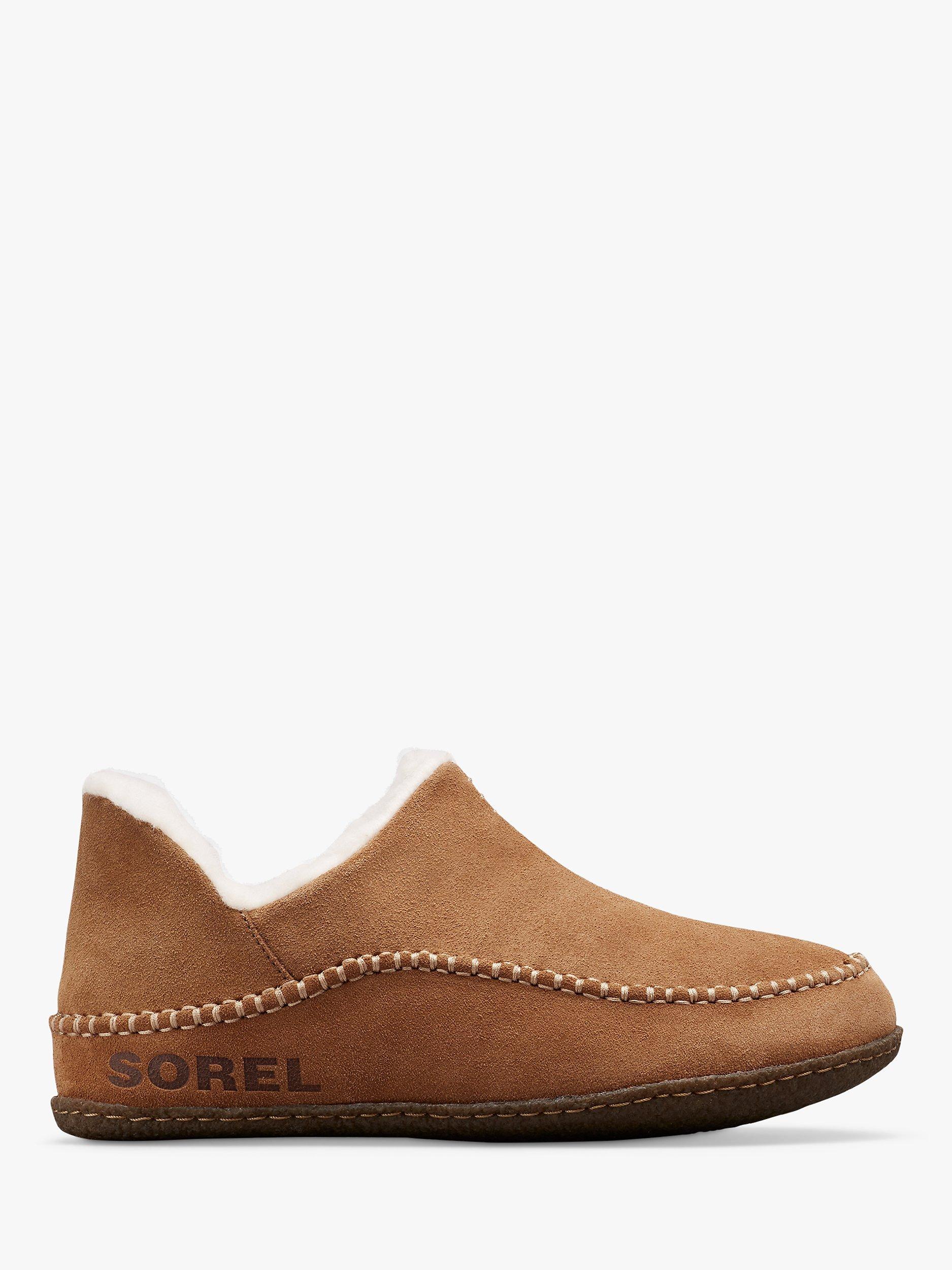 Product image 1 of 5, which shows SOREL Manawan 2 Suede Faux Fur Lined Slipper Boots, Elk, 7