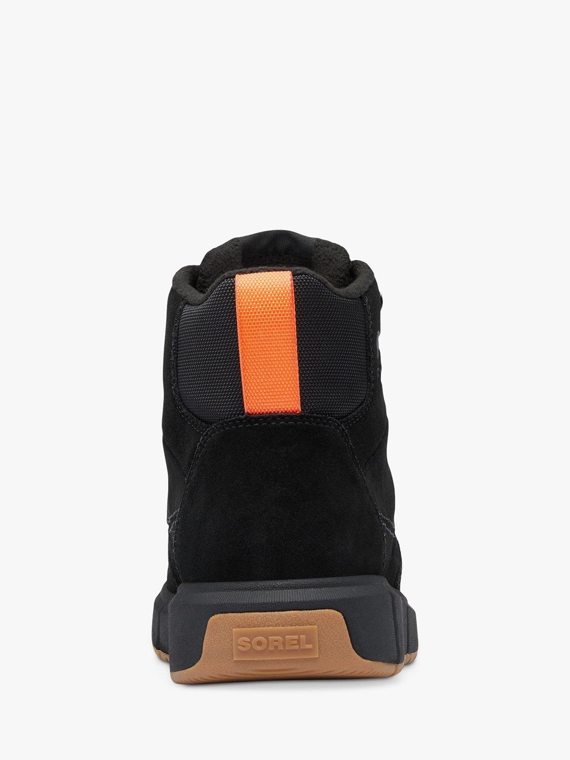Product image 8 of 9, which shows SOREL Explorer Blazer Suede Lace Up Waterproof Ankle Boots, Black/Orange, 12