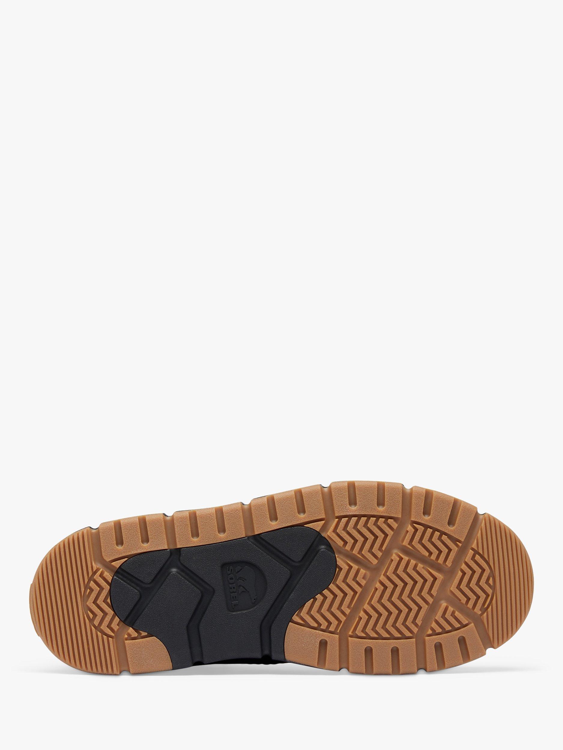 Product image 9 of 9, which shows SOREL Explorer Blazer Suede Lace Up Waterproof Ankle Boots, Black/Orange, 12