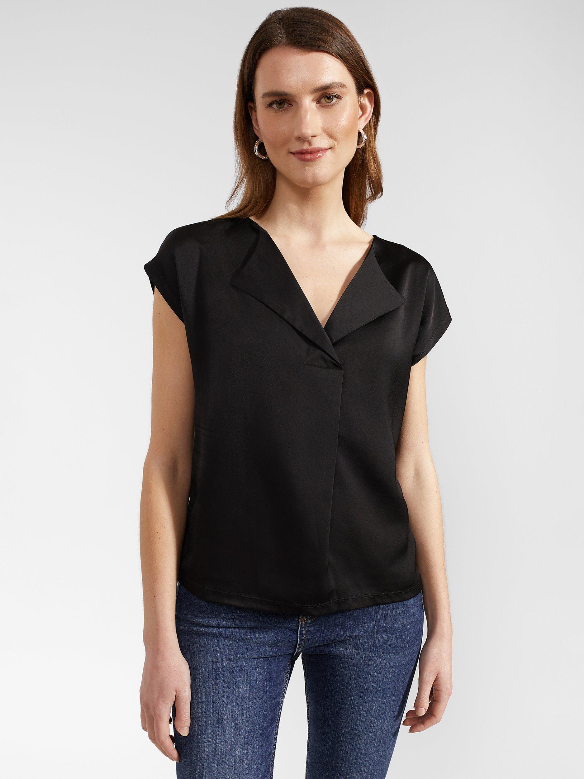 Hobbs Sylvie Cap Sleeve Top, Black