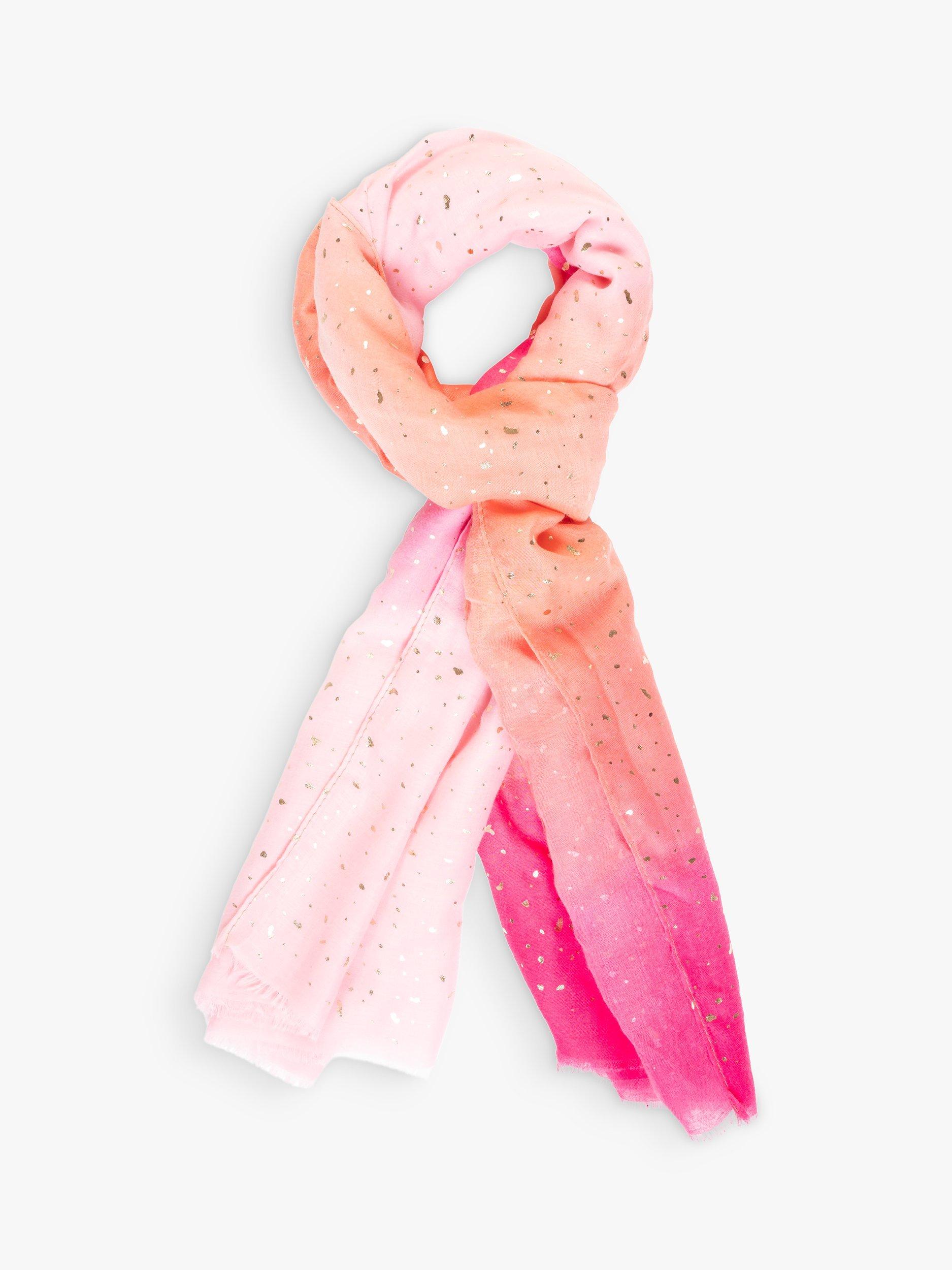 Product image 1 of 5, which shows chesca Ombre Scarf, Pink/Orange