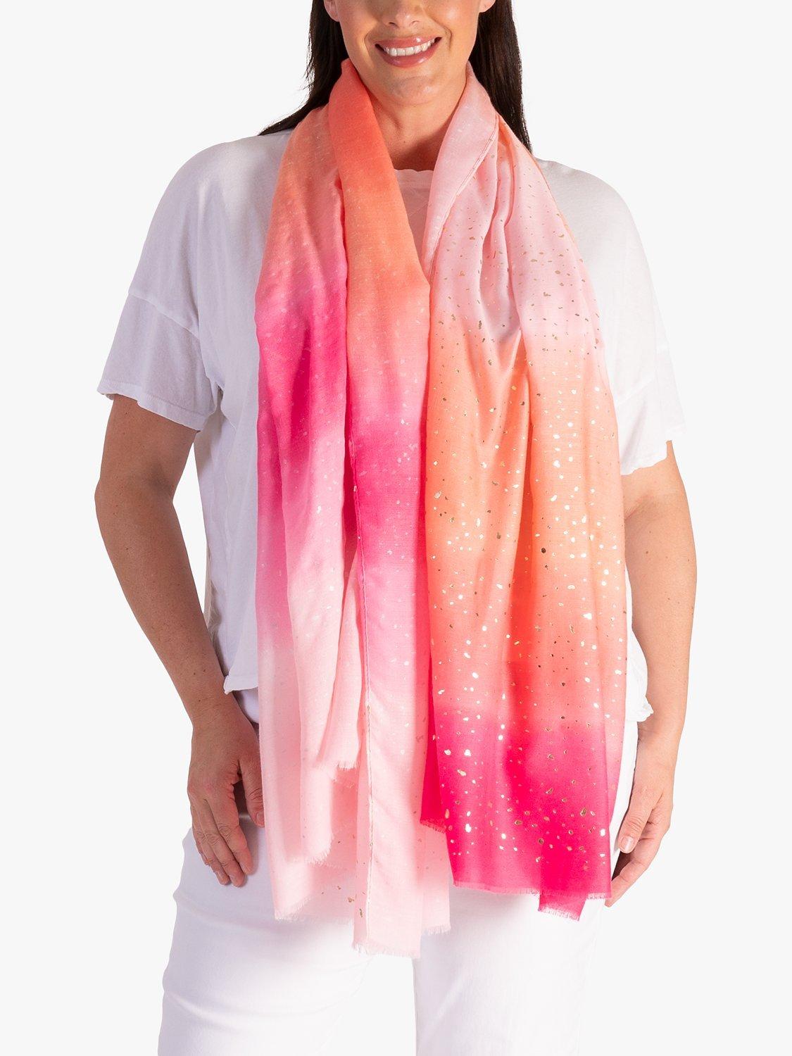 Product image 2 of 5, which shows chesca Ombre Scarf, Pink/Orange