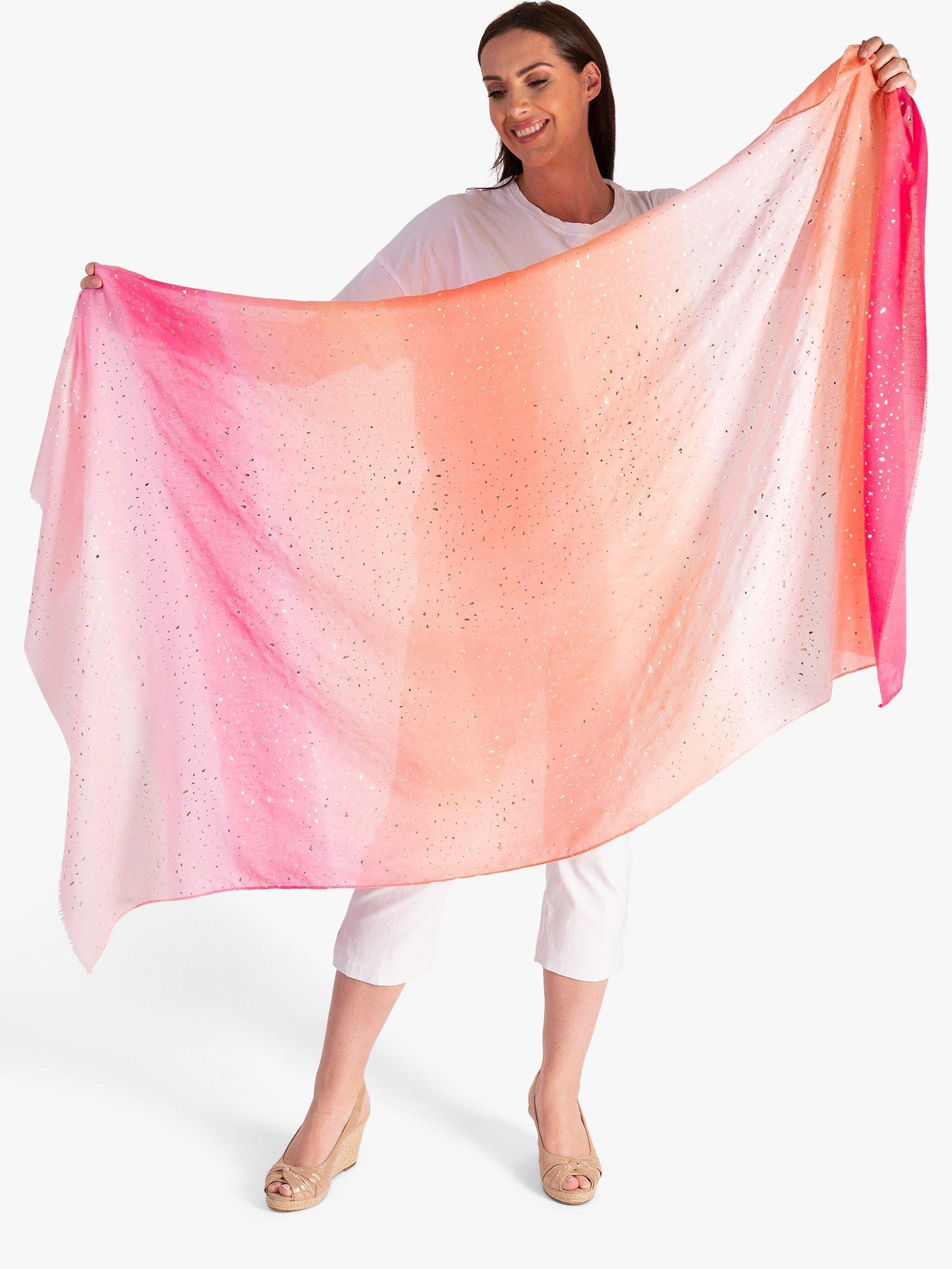 Product image 3 of 5, which shows chesca Ombre Scarf, Pink/Orange