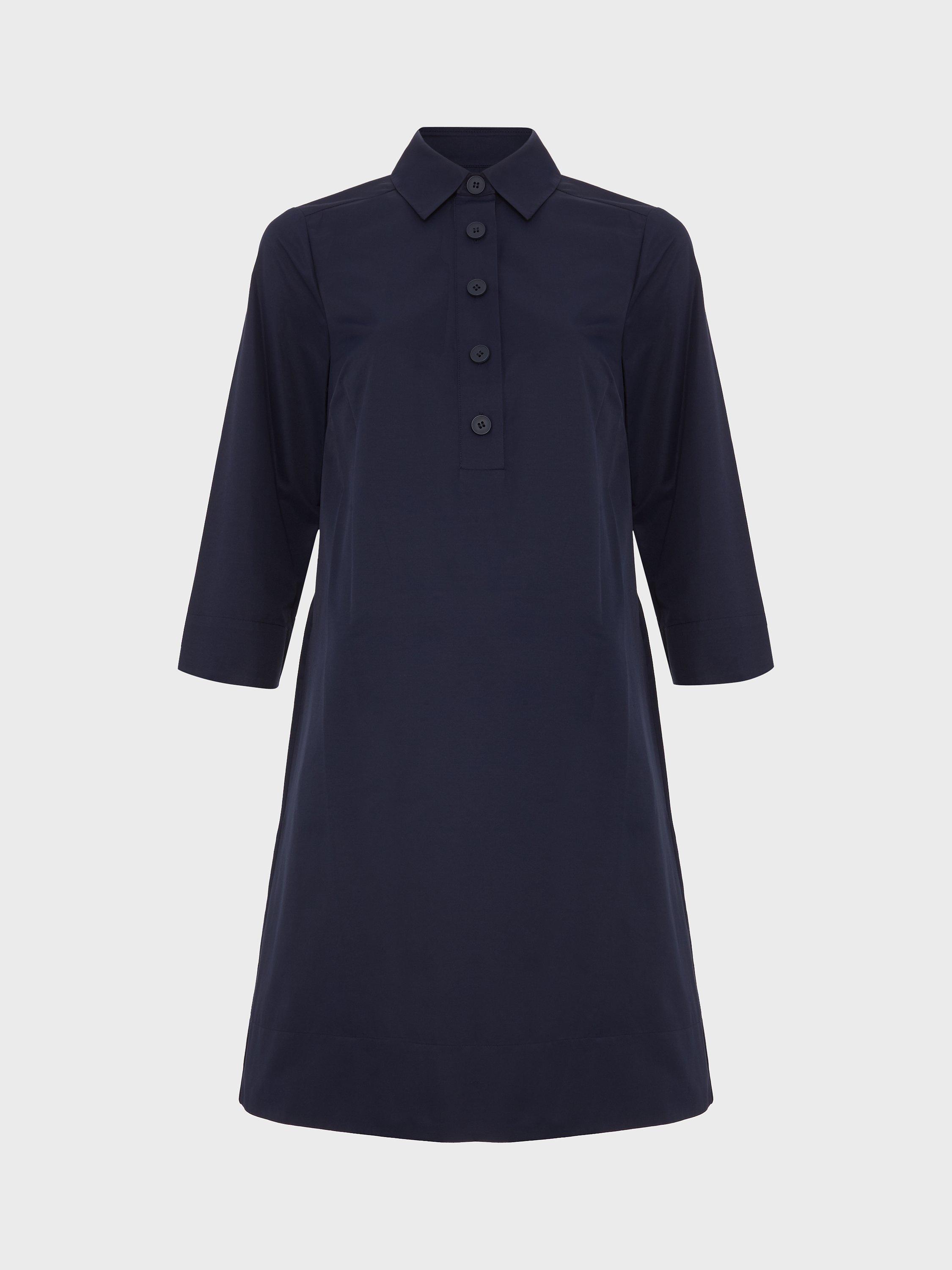 Product image 5 of 6, which shows Hobbs Kyra Shirt Dress, Midnight, 10