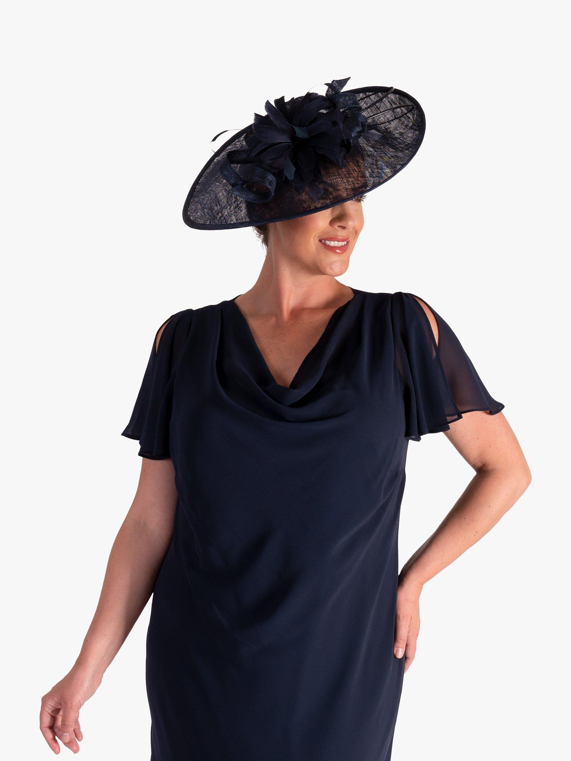 Product image 3 of 6, which shows chesca Flower Hatinator Hat, Navy, One Size