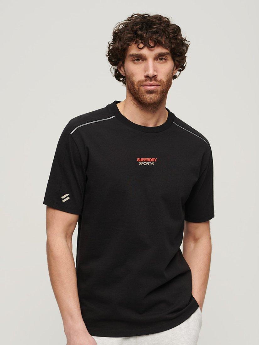 Superdry Sport Tech Logo Relaxed T Shirt Black