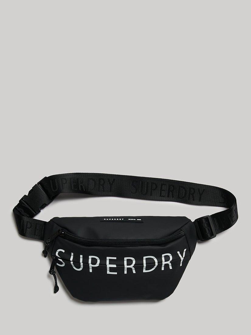 Superdry Logo Bumbag, Black/Optic, One Size