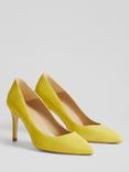 L.K.Bennett Floret Pointed Toe Suede Court Shoes, Yellow