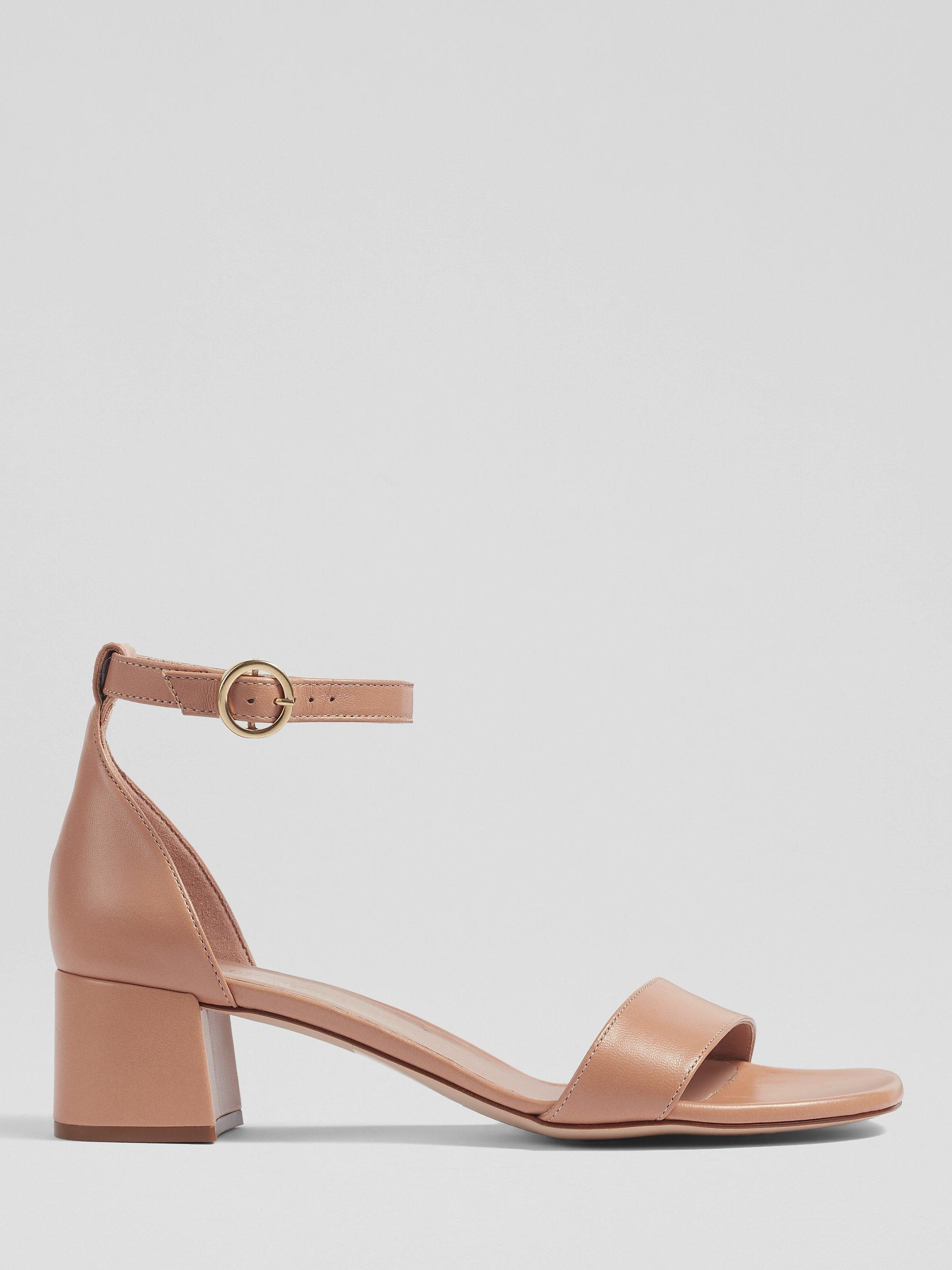 L.K.Bennett Nanette Nappa Leather Formal Sandals, Camel