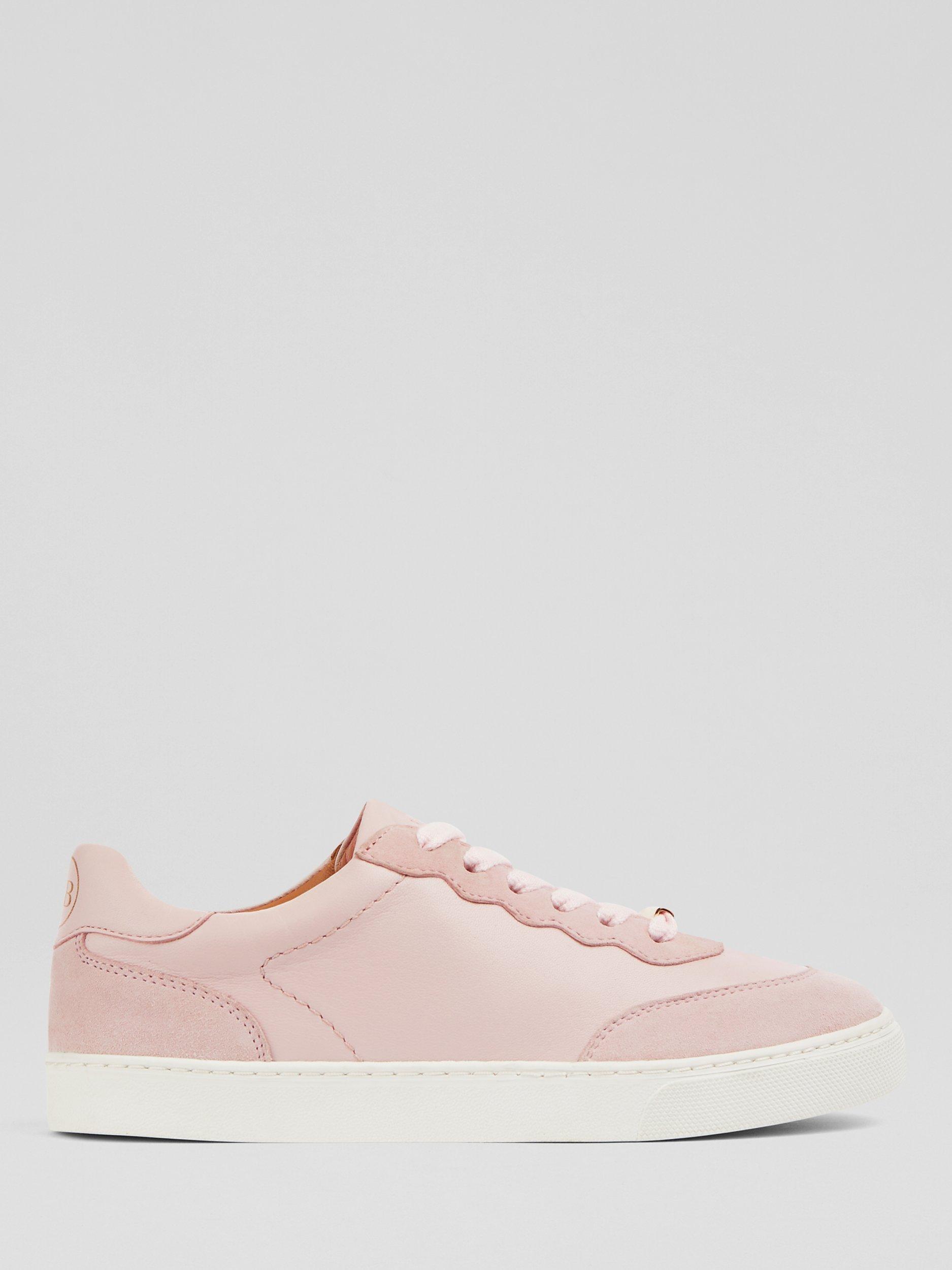 L.K.Bennett Leather Runner Flat Trainers, Pink