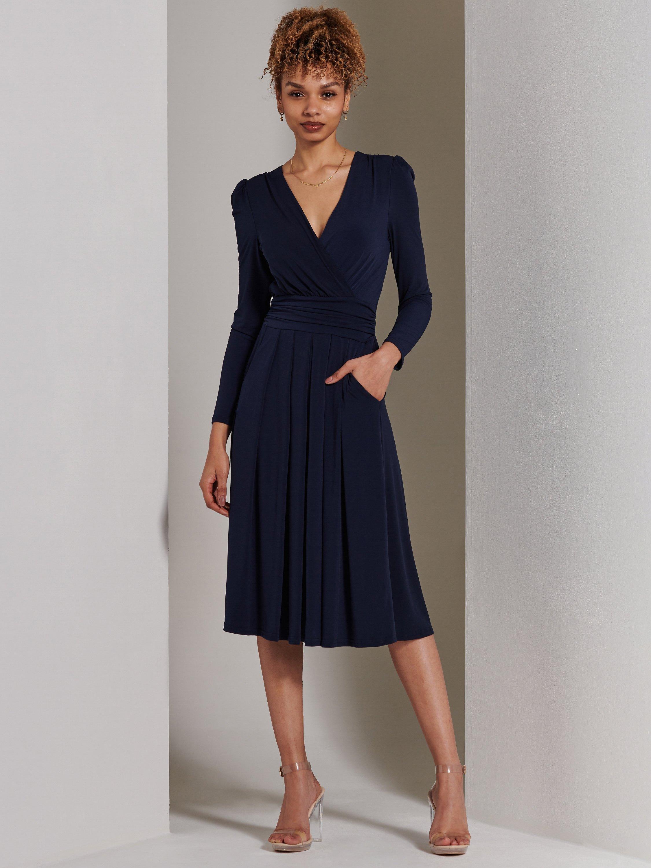 Jolie Moi Jersey Midi Dress, Navy