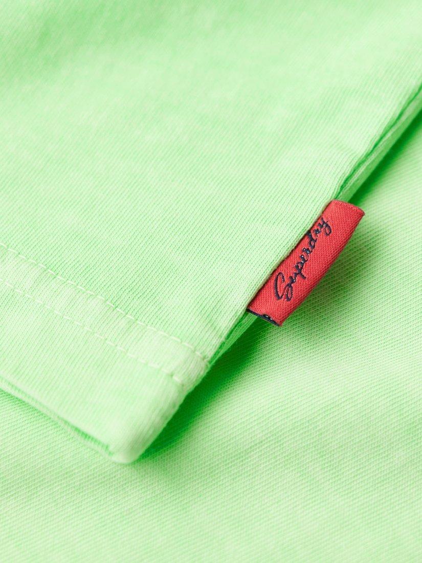 Product image 3 of 5, which shows Superdry Neon Graphic Fitted T-Shirt, Neo Mint Green, 10