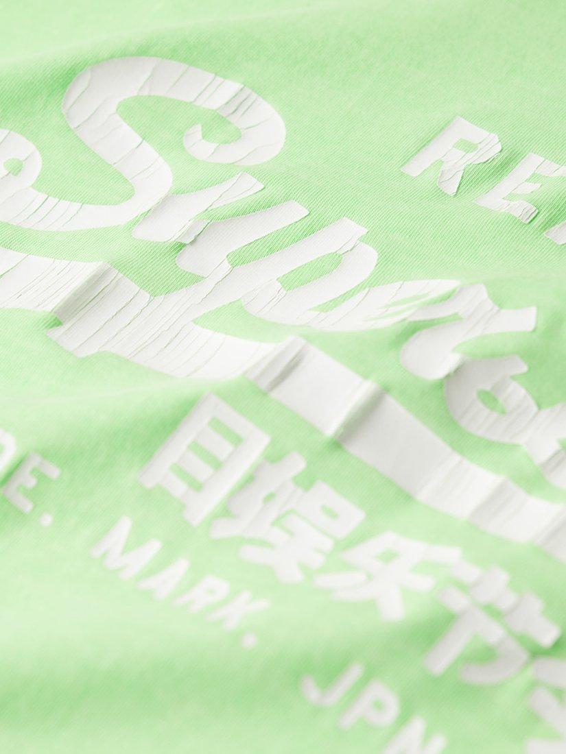 Product image 5 of 5, which shows Superdry Neon Graphic Fitted T-Shirt, Neo Mint Green, 10