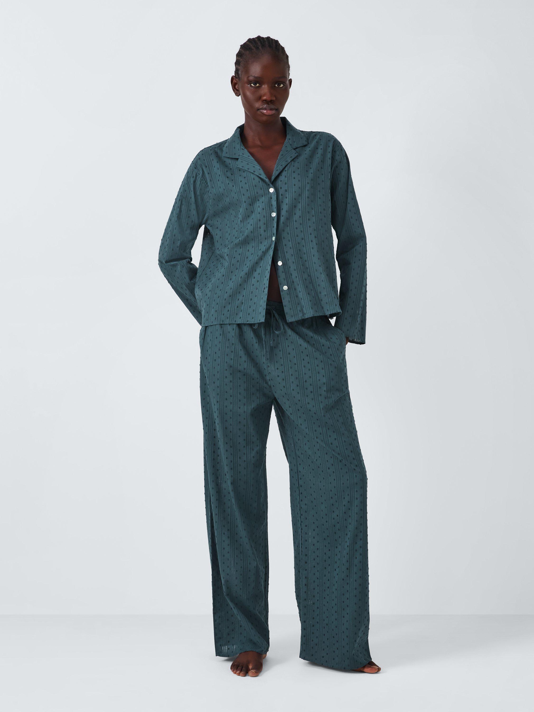 AND/OR Dobby Stripe Pyjama Set, Teal