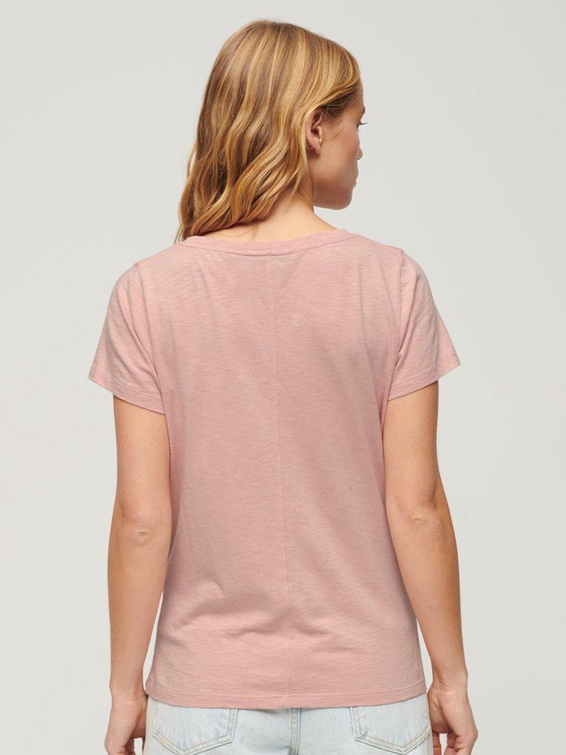 Product image 4 of 7, which shows Superdry Studios Scoop Neck T-Shirt, Grey Pink, 6