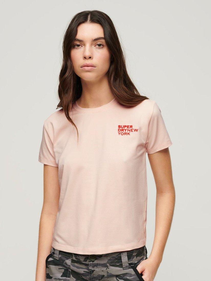 Superdry Sport Luxe Graphic T-Shirt, Mauve