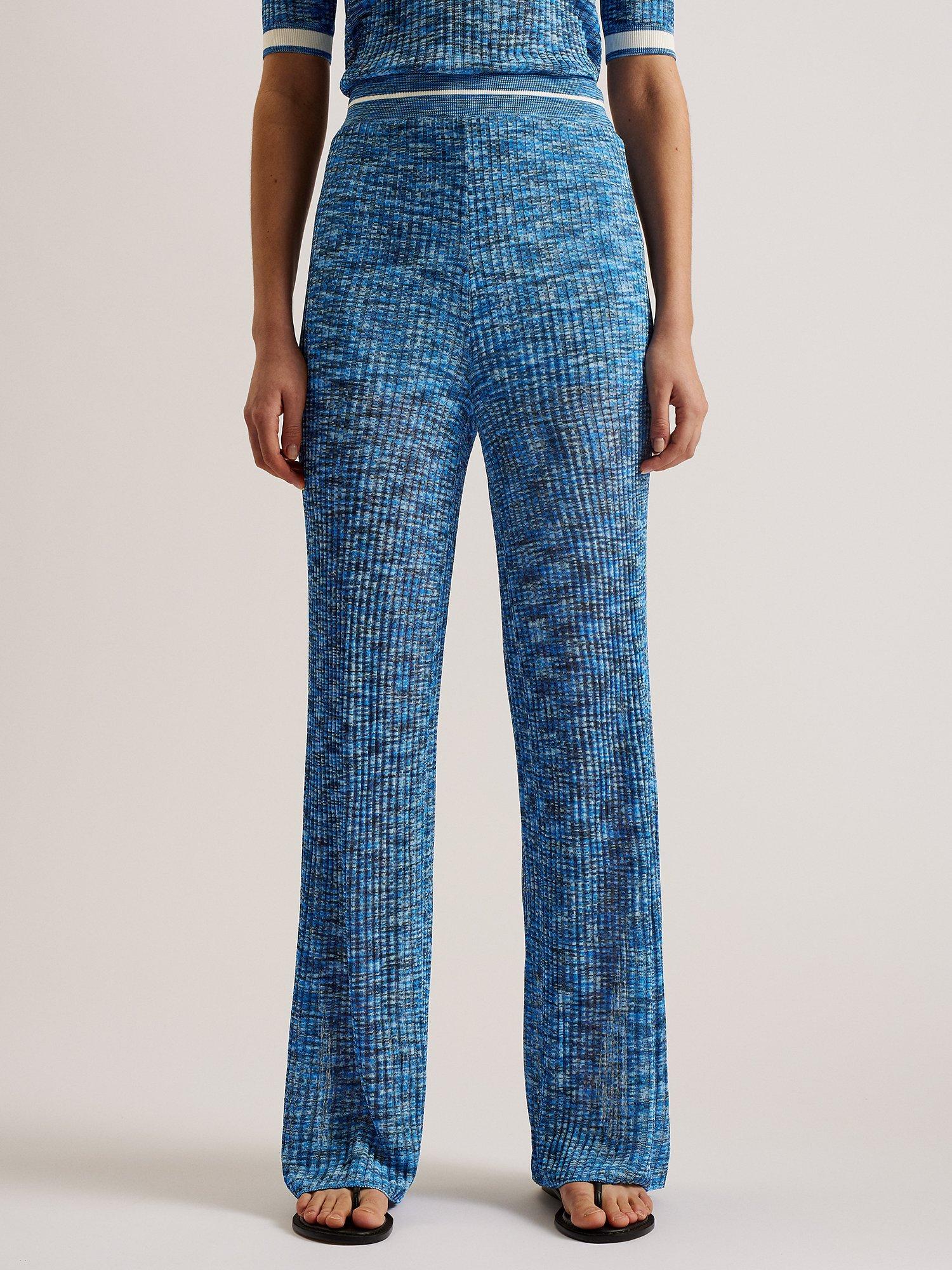 Ted Baker Yoana Space Dye Knitted Trouser, Blue/Multi