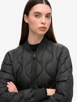 Superdry Studios Long Quilted Liner Coat - view 2, Black