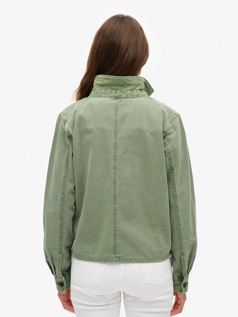 Product image 5 of 7, which shows Superdry Four Pocket Chore Jacket, Jade Green, 6