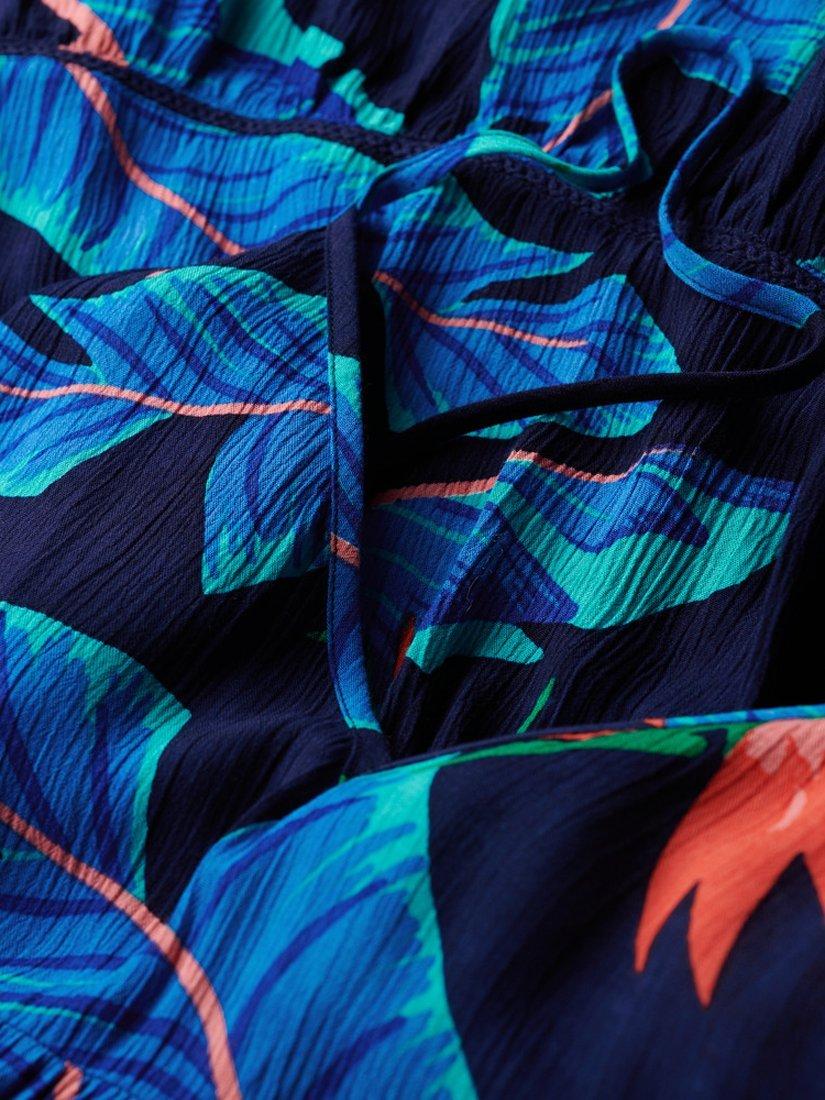 Product image 3 of 5, which shows Superdry Floral Cami Beach Mini Dress, Navy Paradise, 14