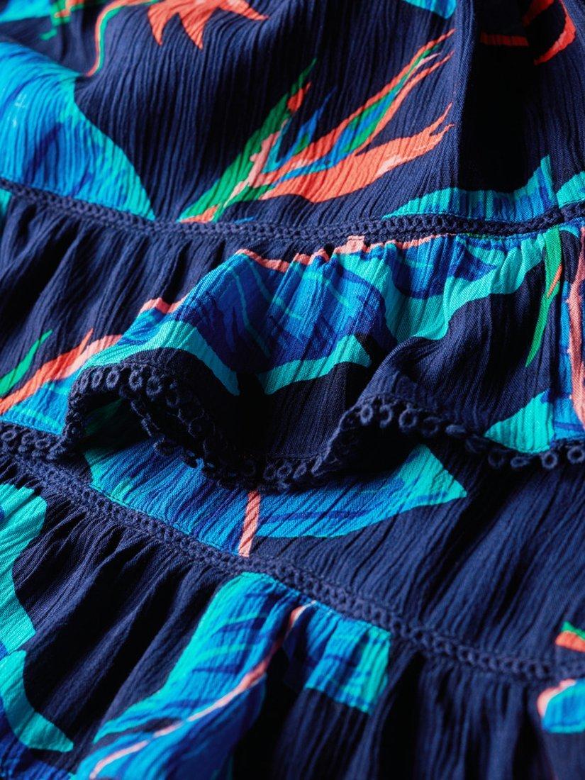 Product image 5 of 5, which shows Superdry Floral Cami Beach Mini Dress, Navy Paradise, 14