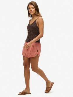 Superdry Scallop Hem Beach Shorts, Desert Sand - view 2, Desert Sand