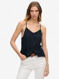 Superdry Ladder Trim Cami Top, Eclipse Navy