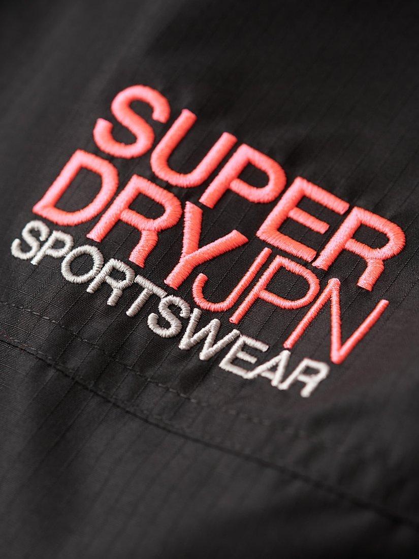 Product image 5 of 7, which shows Superdry Hooded Cropped SD Windbreaker Jacket, Black, 6
