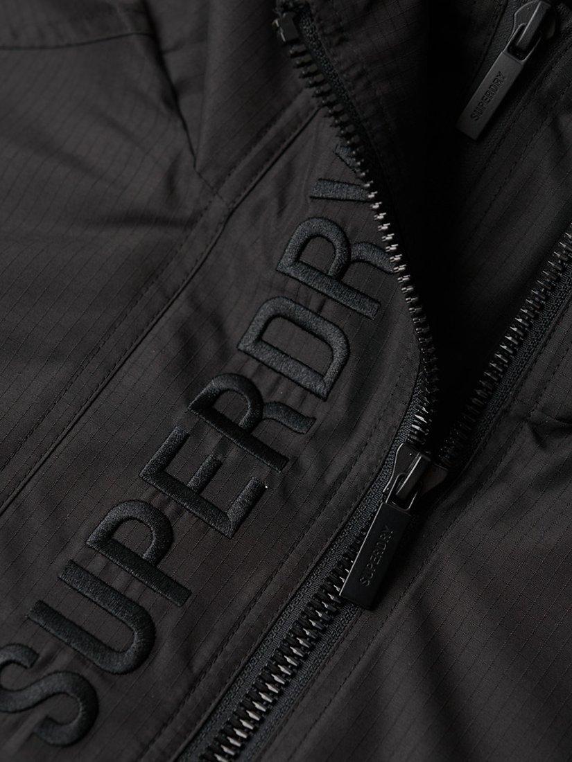 Product image 6 of 7, which shows Superdry Hooded Cropped SD Windbreaker Jacket, Black, 6