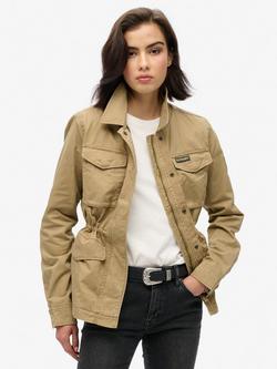 Superdry Military M65 Cotton Utility Jacket, Classic Tan Brown, Classic Tan Brown