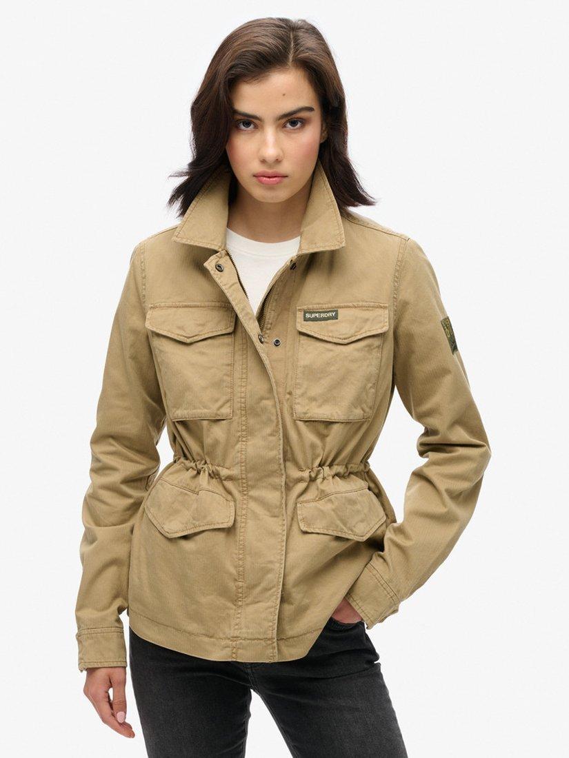 Superdry Military M65 Cotton Utility Jacket, Classic Tan Brown, 8