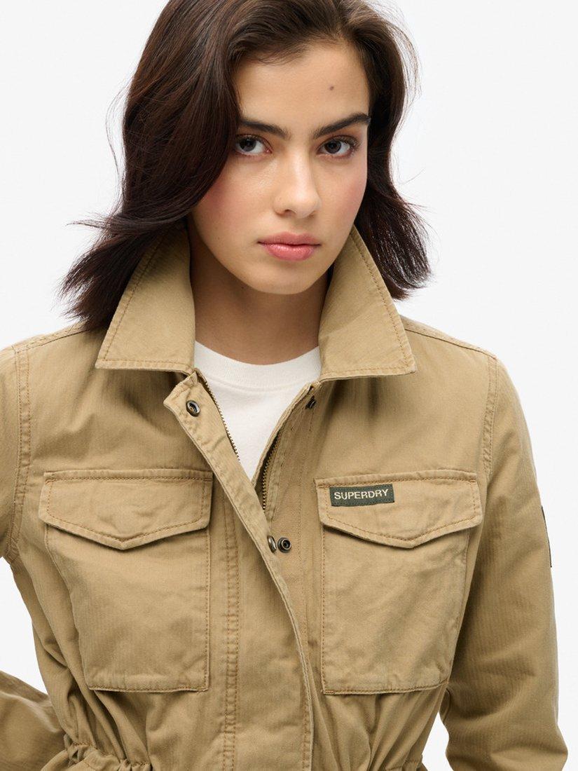 Superdry Military M65 Cotton Utility Jacket, Classic Tan Brown, 8