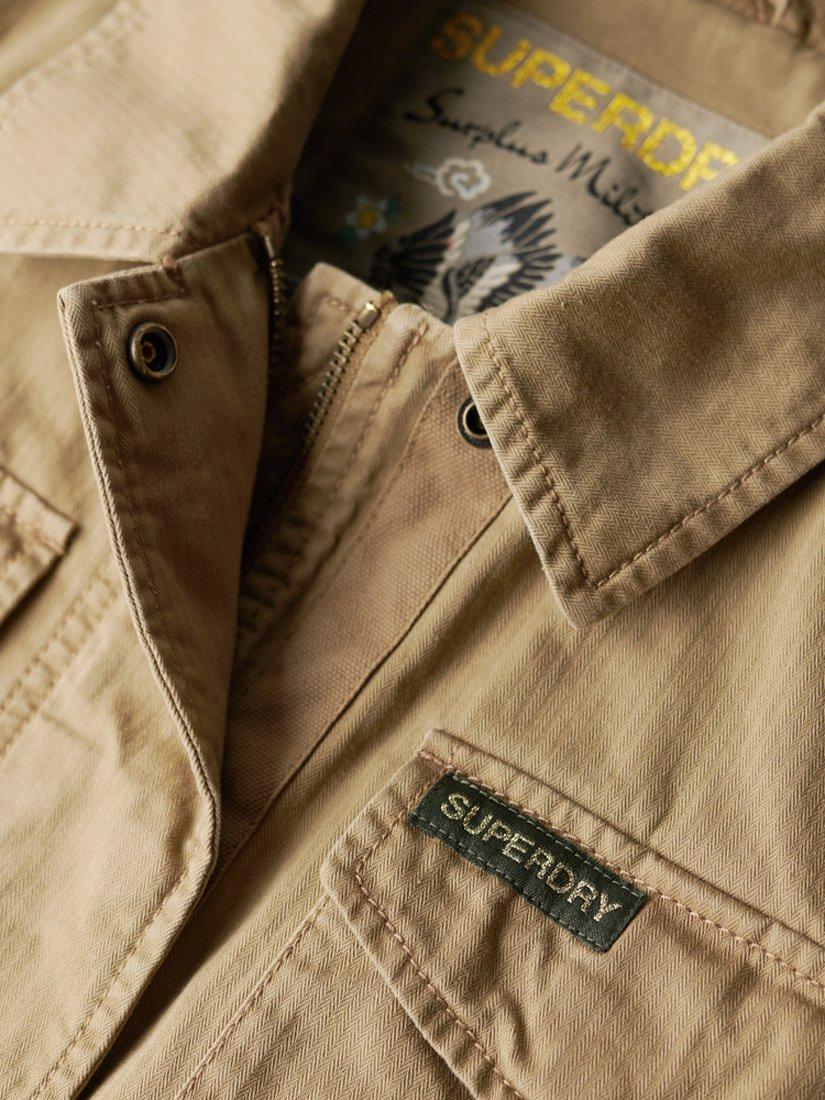 Superdry Military M65 Cotton Utility Jacket, Classic Tan Brown, 8