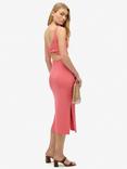 Superdry Jersey Twist Back Midi Dress, Desert Rose Pink