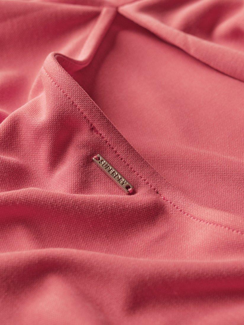 Product image 5 of 5, which shows Superdry Jersey Twist Back Midi Dress, Desert Rose Pink, 6