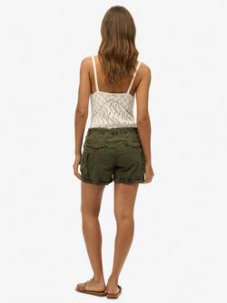 Superdry Cotton Cargo Shorts - view 2, Olive Night Green