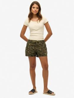 Superdry Camo Print Cargo Shorts, Outline Camo, Outline Camo