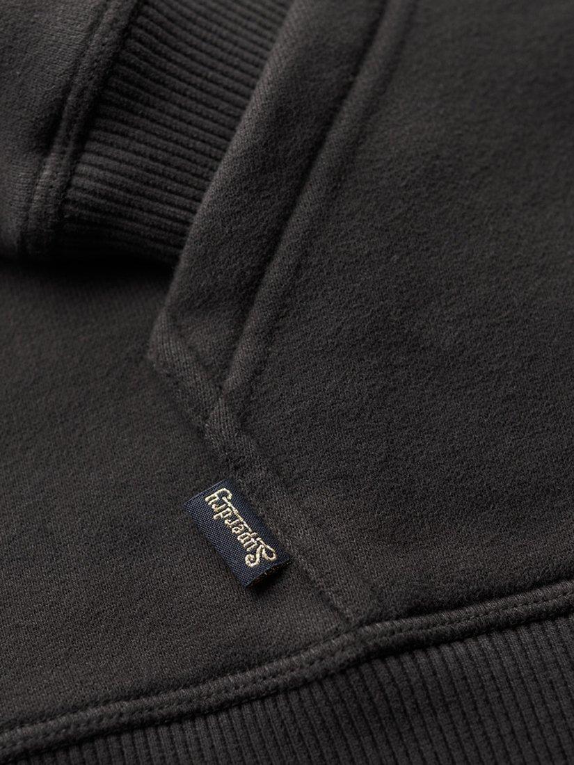 Superdry Essential Logo Zip Hoodie, Bison Black, 6