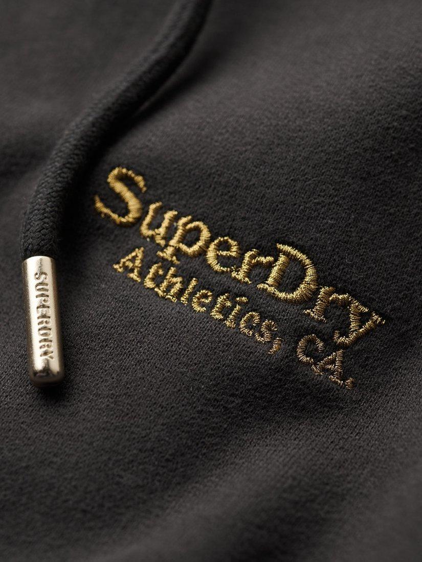 Superdry Essential Logo Zip Hoodie, Bison Black, 6