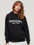 Superdry Sports Luxe Loose Fit Hoodie, Black