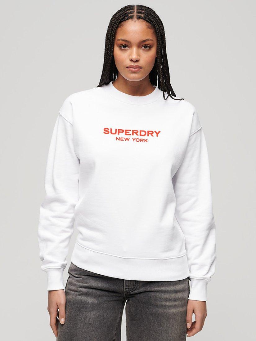 Superdry Sport Luxe Crew Sweatshirt Brilliant White